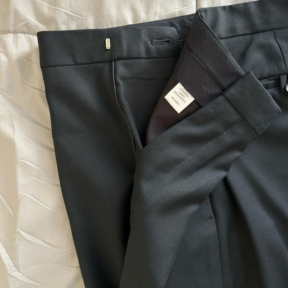 Banana Republic Black Wool Men’s Suit 40S Blazer & 34x34 Dress Pants